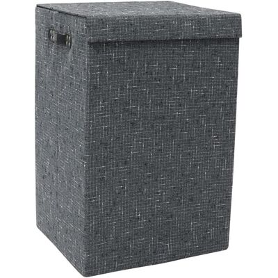 MANTRARAJ Foldable Laundry Clothes Hamper With Lid 85 Liter Laundry Hamper in Dark Grey Dark Grey MANTRARAJ Foldable Laundry Clothes Hamper With Lid 85 Liter Laundry Hamper in Dark Grey Dark Grey