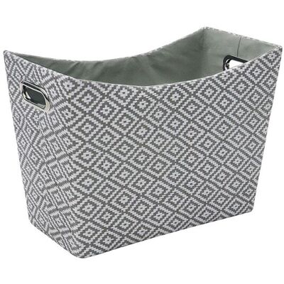 JVL - Argyle Basket - Grey - One Size - Storage Basket JVL - Argyle Basket - Grey - One Size - Storage Basket
