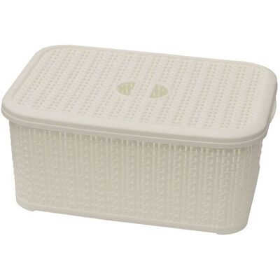 JVL - Knit Design Loop - Ivory - Storage Basket JVL - Knit Design Loop - Ivory - Storage Basket