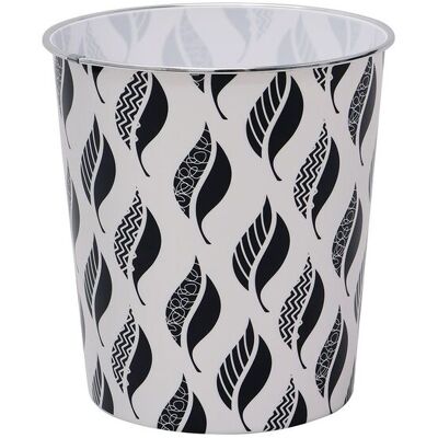 JVL Leaves Plastic Waste Paper Bin - Set of 2 in Black Size: 2 Pack Black 2 Pack JVL Leaves Plastic Waste Paper Bin - Set of 2 in Black Size: 2 Pack Black 2 Pack