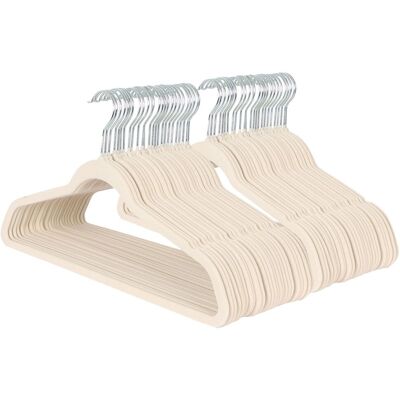 Harbour Housewares - Velours 45cm Ivory - Hangers Harbour Housewares - Velours 45cm Ivory - Hangers