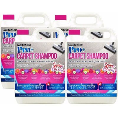 ProKleen Carpet Cleaning Shampoo Odour Remover 4 x 5L Spring Bloom Fragrance in White White ProKleen Carpet Cleaning Shampoo Odour Remover 4 x 5L Spring Bloom Fragrance in White White