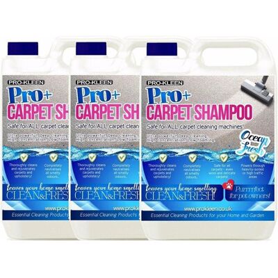 ProKleen Carpet Cleaning Shampoo Odour Remover Ocean Fresh Fragrance 3 x 5L in White White ProKleen Carpet Cleaning Shampoo Odour Remover Ocean Fresh Fragrance 3 x 5L in White White