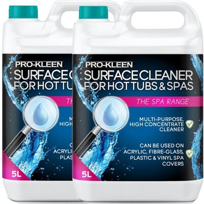 ProKleen Hot Tub, Spa & Whirlpool Antibacterial Surface Cleaner 2 x 5L in Clear Clear ProKleen Hot Tub, Spa & Whirlpool Antibacterial Surface Cleaner 2 x 5L in Clear Clear