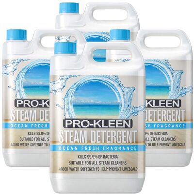 ProKleen Steam Detergent High Concentrate Solution - Ocean Fragrance - 4 x 5L in Clear Clear ProKleen Steam Detergent High Concentrate Solution - Ocean Fragrance - 4 x 5L in Clear Clear