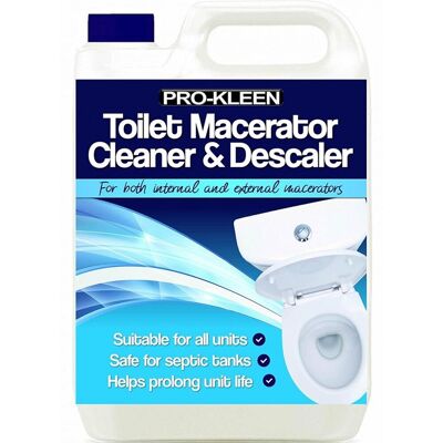 ProKleen Toilet Macerator Cleaner & Descaler 1 x 5L in Clear Clear ProKleen Toilet Macerator Cleaner & Descaler 1 x 5L in Clear Clear