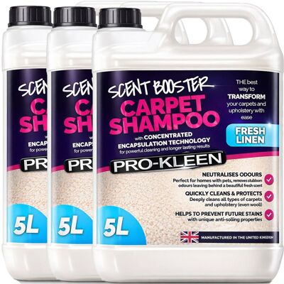 ProKleen Scent Booster Carpet Shampoo 15L Fresh Linen with Encapsulated Technology in Clear Clear ProKleen Scent Booster Carpet Shampoo 15L Fresh Linen with Encapsulated Technology in Clear Clear