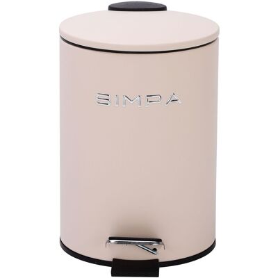 simpa 3L Slim Soft-Closing Pedal Dustbin in Cream Cream simpa 3L Slim Soft-Closing Pedal Dustbin in Cream Cream