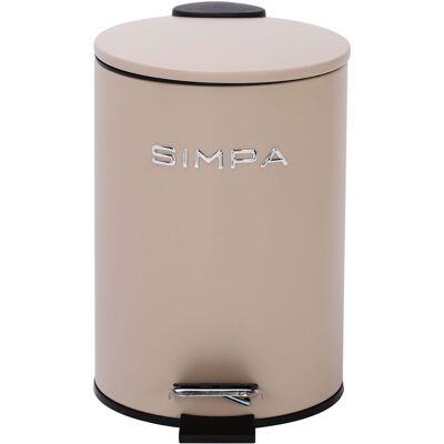 simpa 3L Slim Soft-Closing Pedal Dustbin in Taupe Taupe simpa 3L Slim Soft-Closing Pedal Dustbin in Taupe Taupe