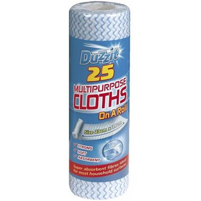 Duzzit Cleaning Cloths (Pack of 25) in White White Duzzit Cleaning Cloths (Pack of 25) in White White