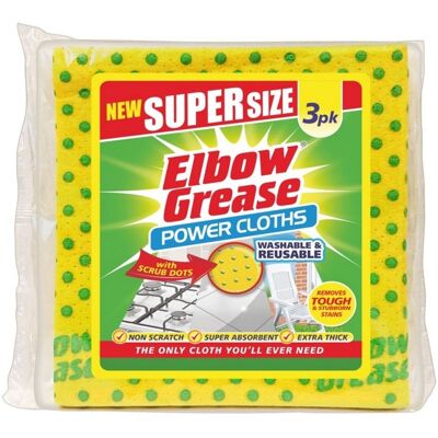 Pertemba FR - Home Elbow Grease Cleaning Cloths - 36cm x 35cm - Reusable Pertemba FR - Home Elbow Grease Cleaning Cloths - 36cm x 35cm - Reusable