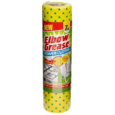 Elbow Grease Cleaning Cloths (Pack of 7) in Bright Yellow Bright Yellow Elbow Grease Cleaning Cloths (Pack of 7) in Bright Yellow Bright Yellow