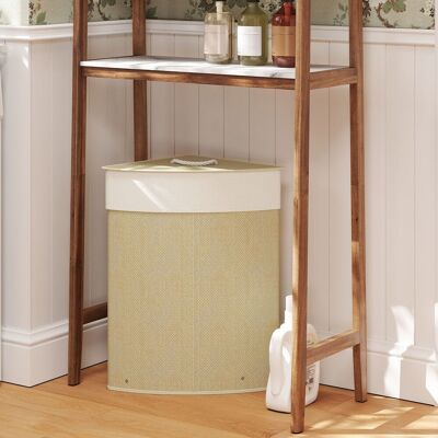 HOMCOM 55L Laundry Hamper with Removable Washable Liner Bag in Natural Natural HOMCOM 55L Laundry Hamper with Removable Washable Liner Bag in Natural Natural