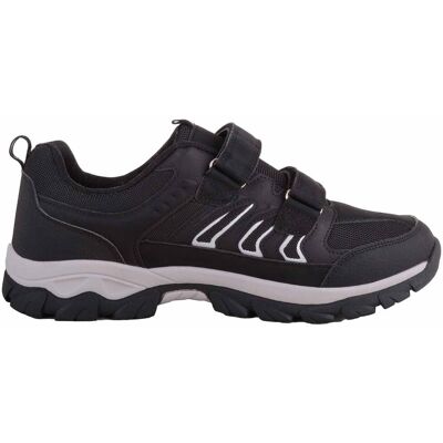 ABSOLUTE FOOTWEAR Men's Double Touch & Close Wide Fitting Walking Hiking Trainer Shoe in Black Size: 9 Black 9 ABSOLUTE FOOTWEAR Men's Double Touch & Close Wide Fitting Walking Hiking Trainer Shoe in Black Size: 9 Black 9