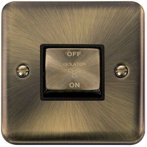 SE Home Curved Antique Brass 10A 1 Gang Ingot 3 Pole Fan Isolation Switch in Gold Gold SE Home Curved Antique Brass 10A 1 Gang Ingot 3 Pole Fan Isolation Switch in Gold Gold