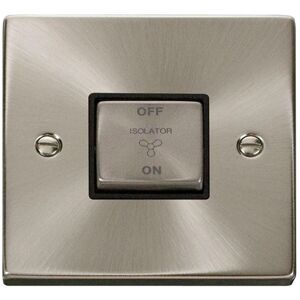 SE Home Satin / Brushed Chrome 10A 1 Gang Ingot 3 Pole Fan Isolation Switch in Metallic Silver Metallic Silver SE Home Satin / Brushed Chrome 10A 1 Gang Ingot 3 Pole Fan Isolation Switch in Metallic Silver Metallic Silver