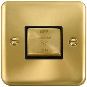 SE Home Curved Satin Brass 10A 1 Gang Ingot 3 Pole Fan Isolation Switch in Gold Gold SE Home Curved Satin Brass 10A 1 Gang Ingot 3 Pole Fan Isolation Switch in Gold Gold