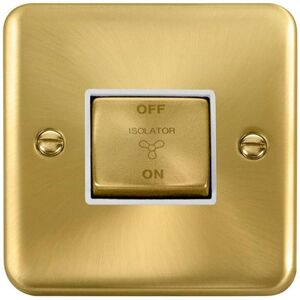 SE Home Curved Satin Brass 10A 1 Gang Ingot 3 Pole Fan Isolation Switch in Gold Gold SE Home Curved Satin Brass 10A 1 Gang Ingot 3 Pole Fan Isolation Switch in Gold Gold