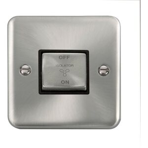 SE Home Curved Satin Chrome 10A 1 Gang Ingot 3 Pole Fan Isolation Switch in Silver Silver SE Home Curved Satin Chrome 10A 1 Gang Ingot 3 Pole Fan Isolation Switch in Silver Silver