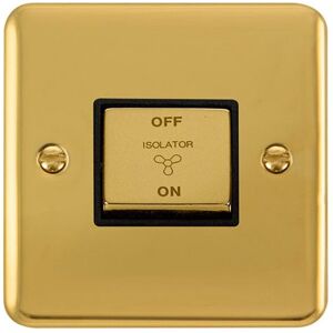 SE Home Curved Polished Brass 10A 1 Gang Ingot 3 Pole Fan Isolation Switch in Gold Gold SE Home Curved Polished Brass 10A 1 Gang Ingot 3 Pole Fan Isolation Switch in Gold Gold