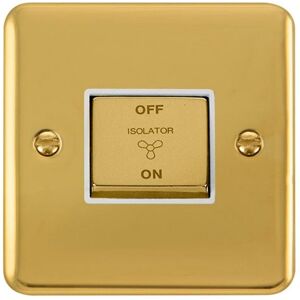 SE Home Curved Polished Brass 10A 1 Gang Ingot 3 Pole Fan Isolation Switch in Gold Gold SE Home Curved Polished Brass 10A 1 Gang Ingot 3 Pole Fan Isolation Switch in Gold Gold