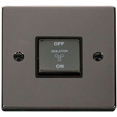 SE Home Black Nickel 10A 1 Gang Ingot 3 Pole Fan Isolation Switch Black SE Home Black Nickel 10A 1 Gang Ingot 3 Pole Fan Isolation Switch Black