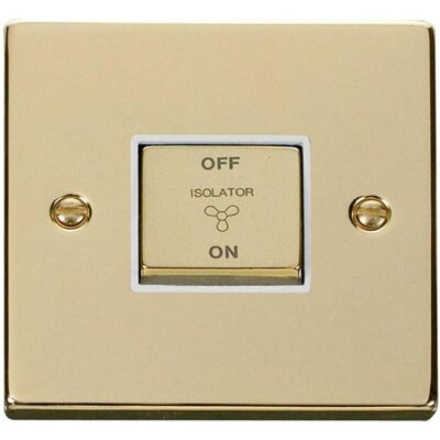 SE Home Polished Brass 10A 1 Gang Ingot 3 Pole Fan Isolation Switch in Gold Gold SE Home Polished Brass 10A 1 Gang Ingot 3 Pole Fan Isolation Switch in Gold Gold