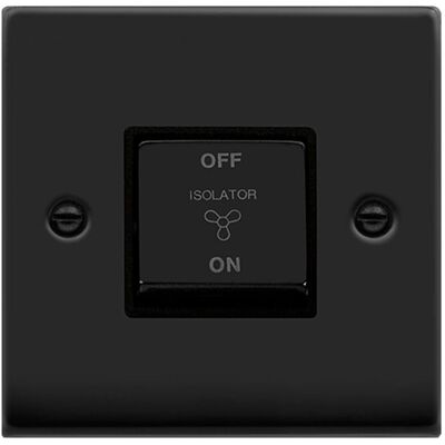 SE Home Matt Black 10A 1 Gang Ingot 3 Pole Fan Isolation Switch Black SE Home Matt Black 10A 1 Gang Ingot 3 Pole Fan Isolation Switch Black