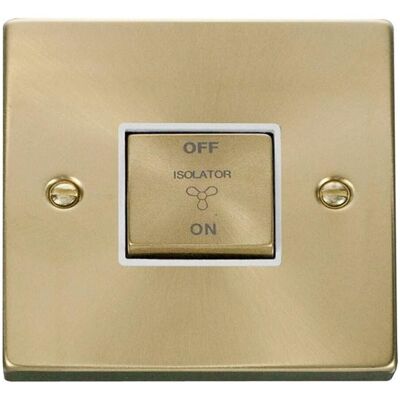 SE Home Satin / Brushed Brass 10A 1 Gang Ingot 3 Pole Fan Isolation Switch in Gold Gold SE Home Satin / Brushed Brass 10A 1 Gang Ingot 3 Pole Fan Isolation Switch in Gold Gold