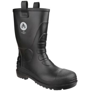 Amblers Safety FS90 Waterproof PVC Pull on Safety Rigger Boot in Black Size: 6 Black 6 Amblers Safety FS90 Waterproof PVC Pull on Safety Rigger Boot in Black Size: 6 Black 6