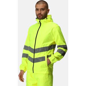 Regatta Men's Hi-Vis Pro Packaway Jacket in Yellow Size: 2XL Yellow 2XL Regatta Men's Hi-Vis Pro Packaway Jacket in Yellow Size: 2XL Yellow 2XL