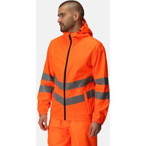 Regatta Men's Hi-Vis Pro Packaway Jacket in Burnt Orange Size: Medium Burnt Orange M Regatta Men's Hi-Vis Pro Packaway Jacket in Burnt Orange Size: Medium Burnt Orange M