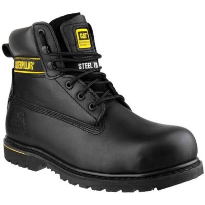 Caterpillar Men's 'Holton' Leather Safety Boots in Black Size: 13 Black 13 Caterpillar Men's 'Holton' Leather Safety Boots in Black Size: 13 Black 13