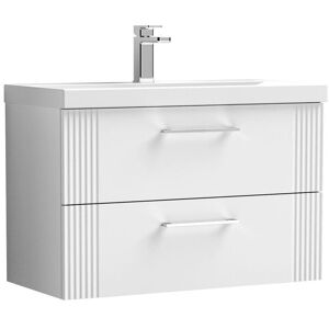 Balterley Wall Hung 2 Drawers Vanity Unit - Mid-Edge Basin 800mm, Satin White White Balterley Wall Hung 2 Drawers Vanity Unit - Mid-Edge Basin 800mm, Satin White White