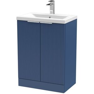 Balterley Fluted 600mm Floor Standing Vanity Unit & Basin - Blue Blue Balterley Fluted 600mm Floor Standing Vanity Unit & Basin - Blue Blue