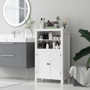 HOMCOM White Bathroom Storage Cabinet - Bathroom Storage HOMCOM White Bathroom Storage Cabinet - Bathroom Storage