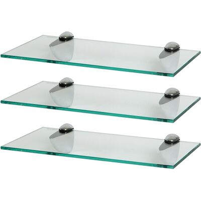 Harbour Housewares - Glass Wall Shelf 40cm - Bathroom - Shelf Harbour Housewares - Glass Wall Shelf 40cm - Bathroom - Shelf