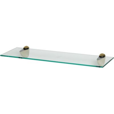 Harbour Housewares Floating Glass Shelf - 60cm - Bathroom Shower Storage Display Shelf in Gold Gold Harbour Housewares Floating Glass Shelf - 60cm - Bathroom Shower Storage Display Shelf in Gold Gold