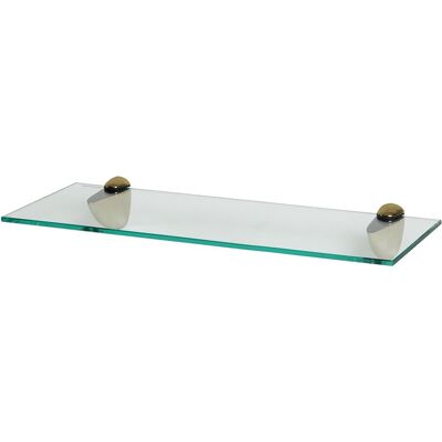 Harbour Housewares Floating Glass Shelf - 50cm - Bathroom Shower Storage Display Shelf in Gold Gold Harbour Housewares Floating Glass Shelf - 50cm - Bathroom Shower Storage Display Shelf in Gold Gold