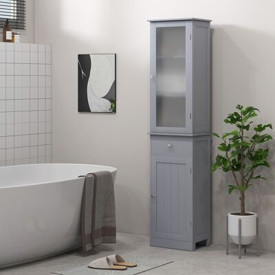 kleankin - Storage Cabinet Organizer Tower - Grey - Storage Cabinet kleankin - Storage Cabinet Organizer Tower - Grey - Storage Cabinet