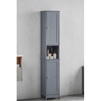 Home Discount Bath Vida Priano 2 Door Tall Cabinet Cupboard Bathroom Storage 1700 x 320 x 300 mm in Dark Grey Dark Grey Home Discount Bath Vida Priano 2 Door Tall Cabinet Cupboard Bathroom Storage 1700 x 320 x 300 mm in Dark Grey Dark Grey