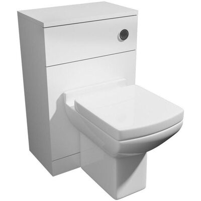 Clifton White 50cm WC Unit Set Includes Square Toilet Seat & Matching Pan White Clifton White 50cm WC Unit Set Includes Square Toilet Seat & Matching Pan White