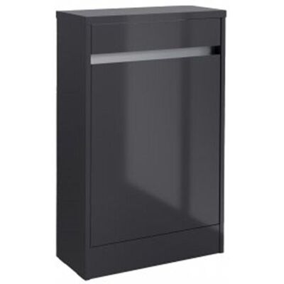 Clifton Grey Gloss Bathroom Back to Wall Toilet WC Unit 494mm Wide Grey Clifton Grey Gloss Bathroom Back to Wall Toilet WC Unit 494mm Wide Grey