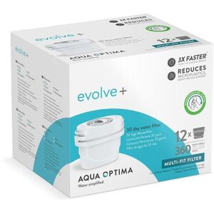 Aqua Optima Evolve+ Water Filter 12 pack (12 Months Supply), Brita Compatible