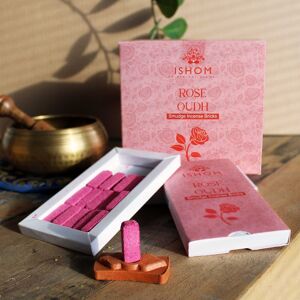 KDMD Pack of 15 Natural Incense Smudge Bricks & Burner - Rose Wood in Pink Pink KDMD Pack of 15 Natural Incense Smudge Bricks & Burner - Rose Wood in Pink Pink