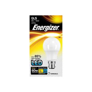 Energizer LED GLS 9.2w Opal 806lm Light Bulb B22 Warm White Dimmable