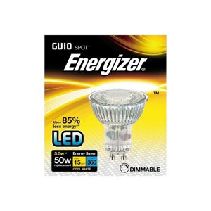 Energizer LED GU10 5.5w 350lm Light Bulb Cap Cool White Dimmable
