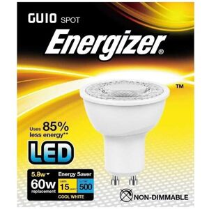 Energizer LED GU10 5.8w 560lm Light Bulb Cap Cool White