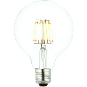 Loops E27 Edison Dimmable LED Filament Light Bulb 6W Warm White Glass 95mm Globe Lamp White Loops E27 Edison Dimmable LED Filament Light Bulb 6W Warm White Glass 95mm Globe Lamp White