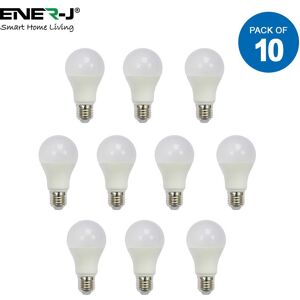 ENER-J LED Bulb- 12W GLS A60 LED Thermoplastic Lamp E27 6000K (pack of 10 units) in White Size: 25 cm diameter x 19 cm high White 25 cm diameter x 19 cm high ENER-J LED Bulb- 12W GLS A60 LED Thermoplastic Lamp E27 6000K (pack of 10 units) in White Size: 25 cm diameter x 19 cm high White 25 cm diameter x 19 cm high